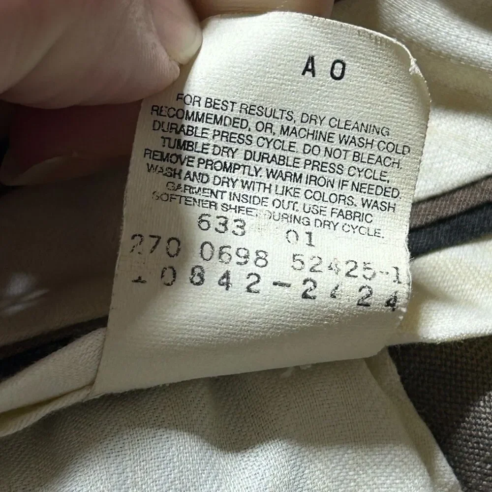 Levis Slates Dress Pants Men W42 L32 Brown Classic Fit Vintage 1998 Shiny Look